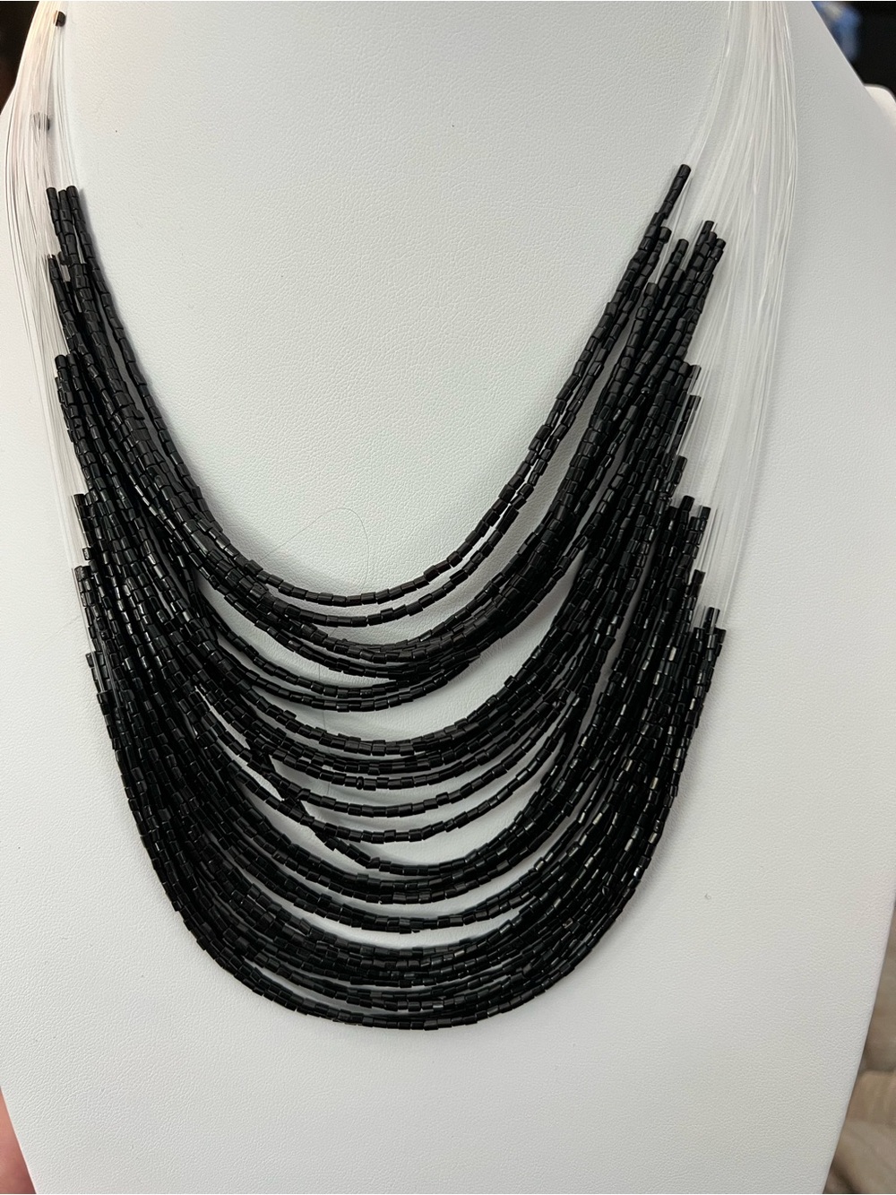 Paparazzi Black Multi-Strand Beaded Necklace - Women Jewelry